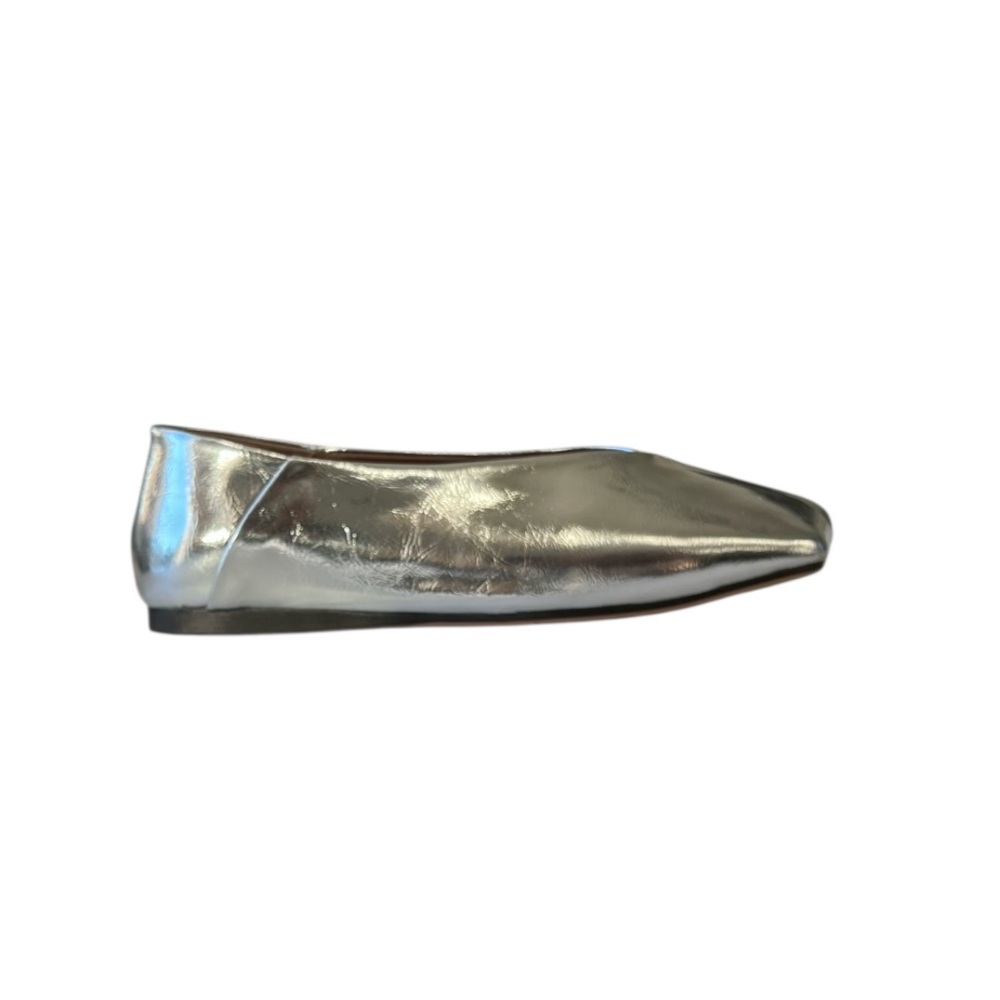 Pomoxikn Square Toe Metallic Silver Ballet Flats Women’s Size 6 - Picture 9 of 9